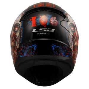 LS2 Rapid 2 Zombie Siyah-Kırmızı Kask