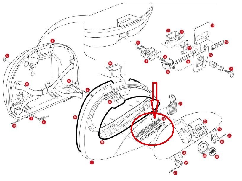 Givi Z548 Çanta Amblem Keyless