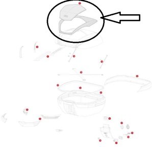 Givi Z4706OXCR Çanta Alüminyum Üst Kapak