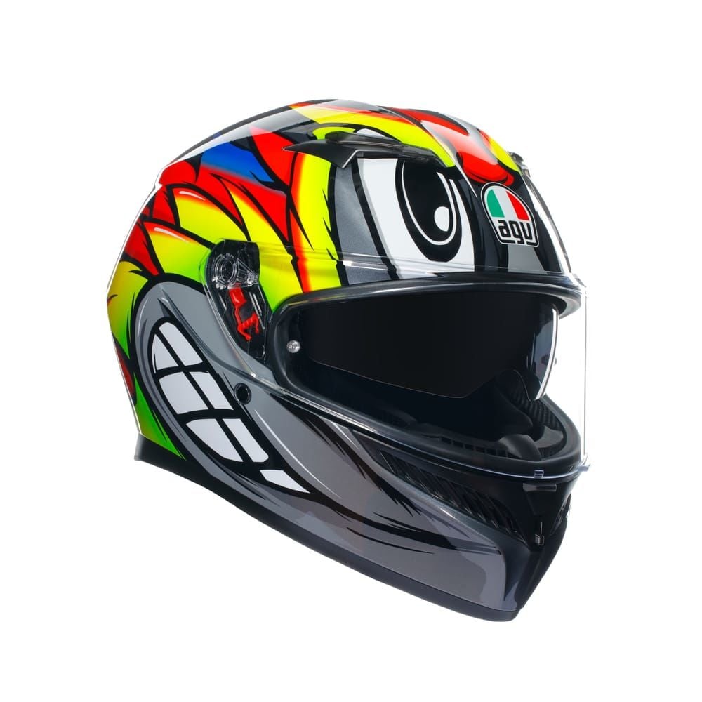 AGV K3 Kask Mplk Birdy 2.0 Sarı Kırmızı Gri