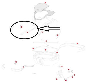 Givi Z4703Fr Çanta Reflektörü Üst Takım Gri