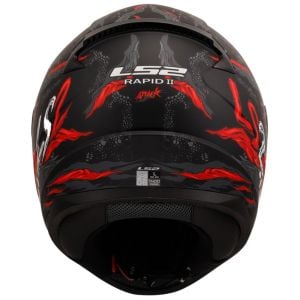 LS2 Rapid 2 Kaiju Mat Siyah-Kırmızı-Beyaz Kask