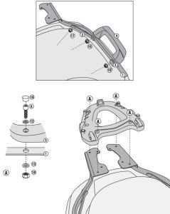 Givi SR5604 Piaggio X10 125-350-500 Arka Çanta Demiri