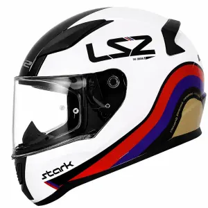 LS2 Rapid 2 Kapalı Kask Stark Beyaz Kırmızı Mavi