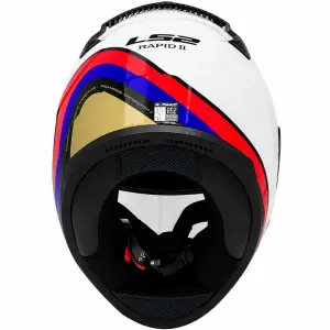 LS2 Rapid 2 Kapalı Kask Stark Beyaz Kırmızı Mavi
