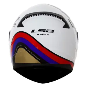 Ls2 Rapid 2 Stark Beyaz-Kırmızı-Mavi Kask