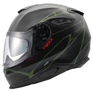 Nexx Y.100 Kask B-Side Mat Siyah Yeşil