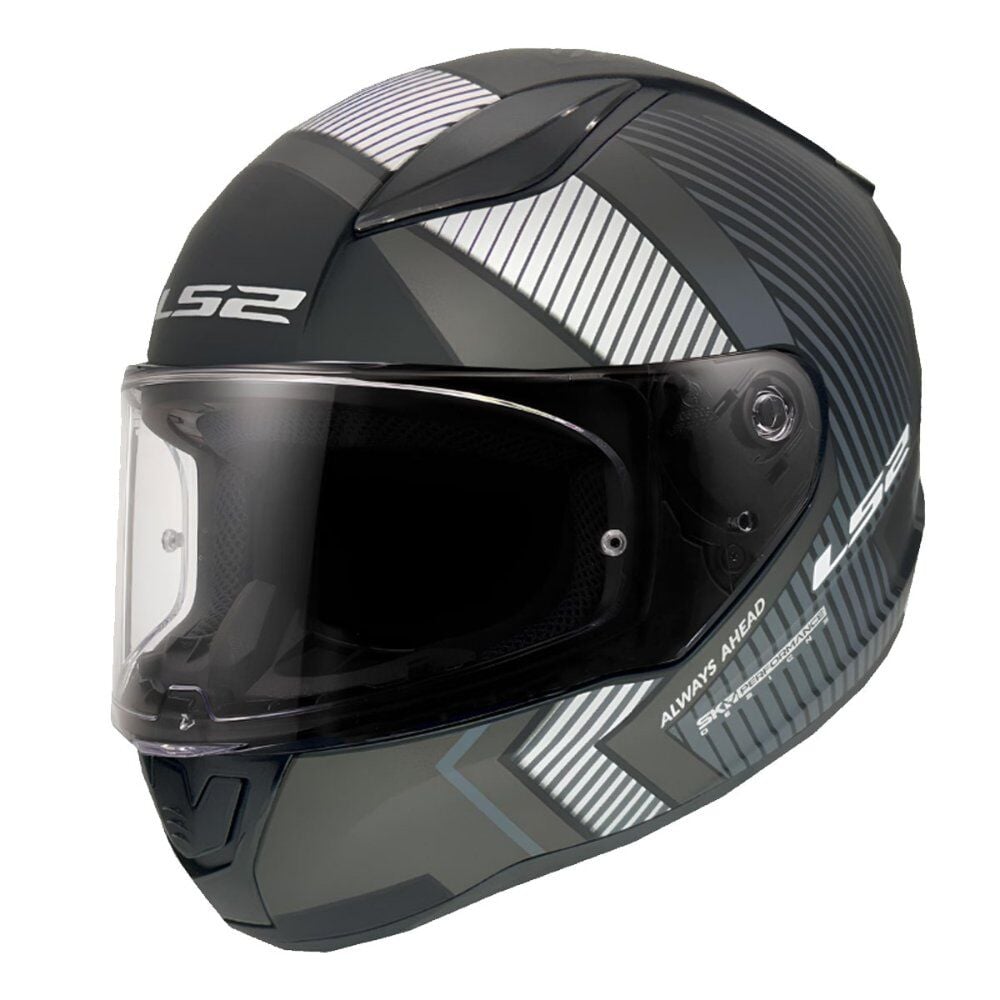 LS2 Rapid 2 Ekstra Mat Siyah-Gri Kask