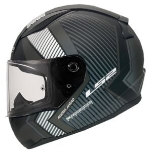 LS2 Rapid 2 Ekstra Mat Siyah-Gri Kask