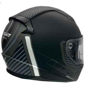LS2 Rapid 2 Ekstra Mat Siyah-Gri Kask