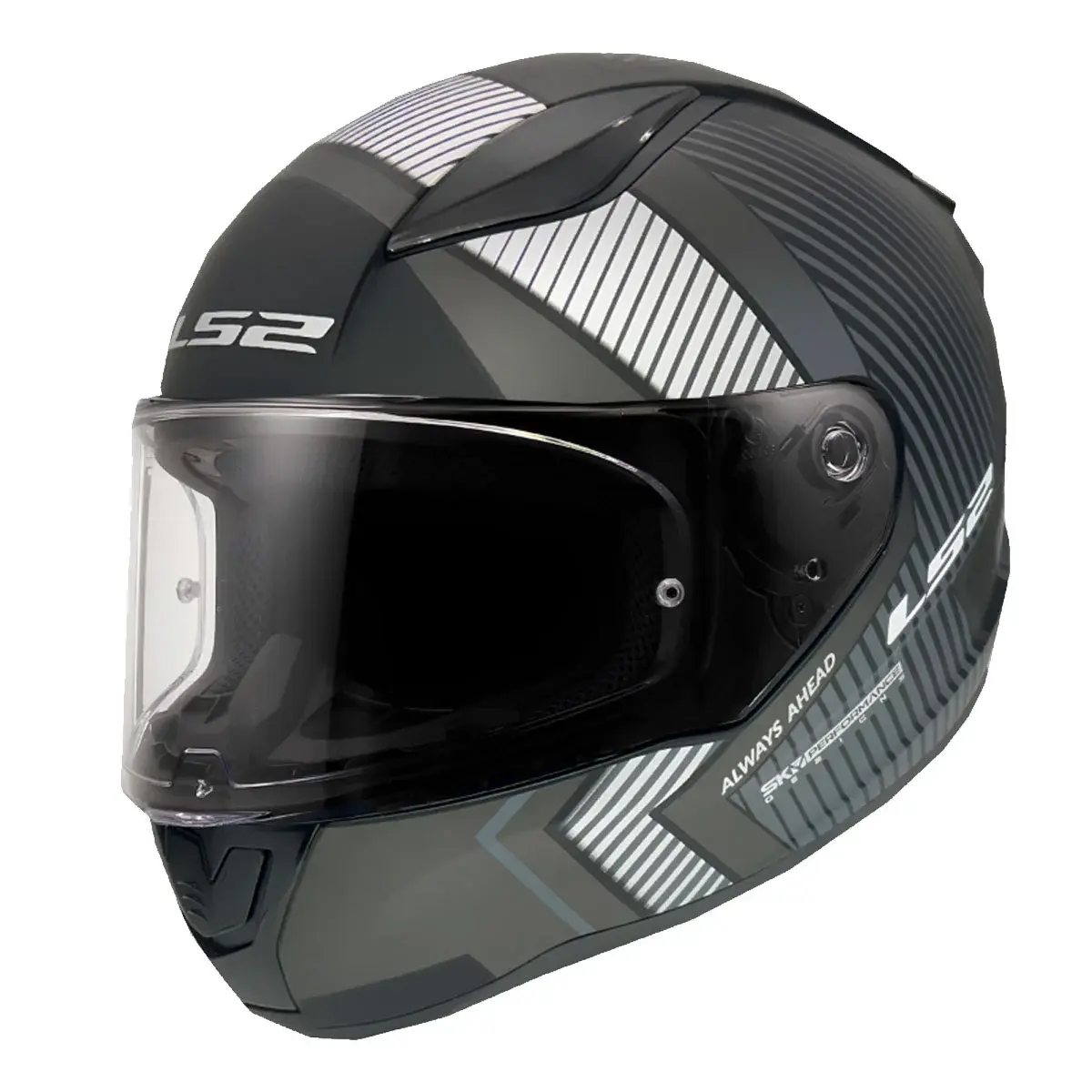 LS2 Rapid 2 Kapalı Kask Extra Mat Siyah Gri