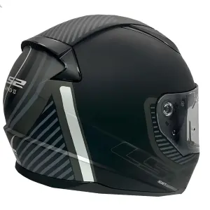 LS2 Rapid 2 Kapalı Kask Extra Mat Siyah Gri