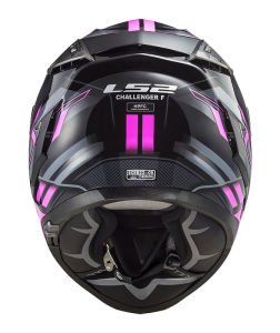 LS2 Challenger Spın Siyah Titanium Pembe Kask