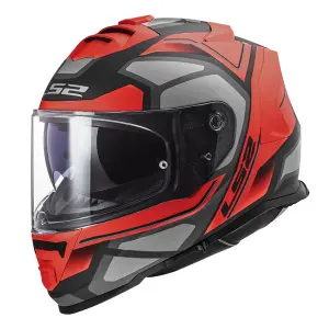 LS2 Storm 2 Kapalı Kask Faster Mat Kırmızı Titanium
