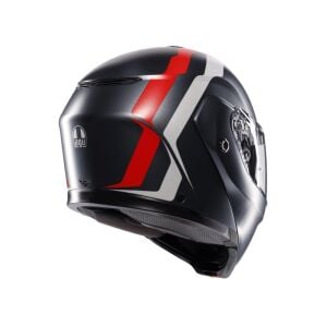 AGV Streetmodular Kask Resi Mat Gri Gümüş Kırmızı