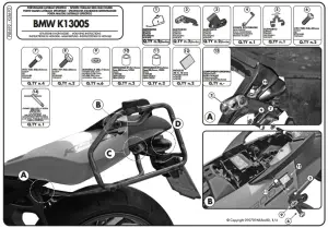 Givi PLR692 Bmw K 1200S - K 1300S Yan Çanta Demiri