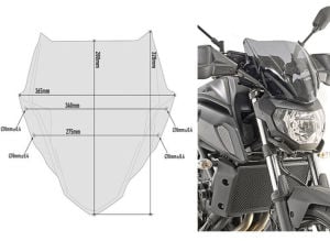 Kappa KA2140 Yamaha MT-07 Ön Cam