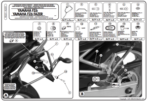Givi PL351 Yamaha FZ6 - FZ6 600 Fazer Yan Çanta Demiri