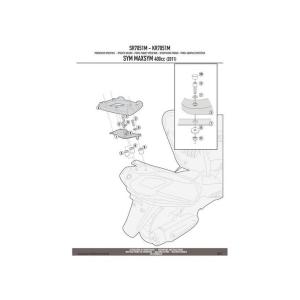Kappa KR7051M Sym Maxsym 400 Arka Çanta Demiri