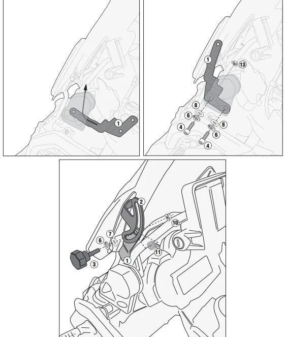 Kappa D5108kitk Bmw R 1200 Gs Rüzgar Siperlik Bağlantısı