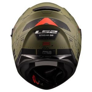 Ls2 Stream Evo Max Kask Mat Military Yeşil Kırmızı Ls2 Stream Evo Max Kask Mat Military Yeşil Kırmızı L