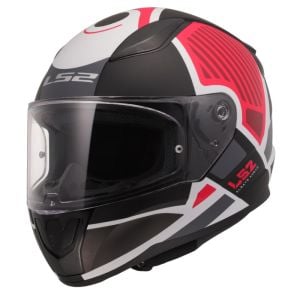 LS2 Rapid 2 Grid Mat Beyaz-Kırmızı Kask