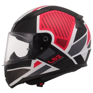 LS2 Rapid 2 Grid Mat Beyaz-Kırmızı Kask