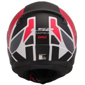 LS2 Rapid 2 Grid Mat Beyaz-Kırmızı Kask