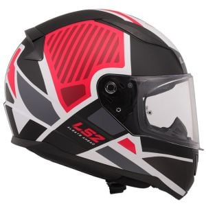 LS2 Rapid 2 Grid Mat Beyaz-Kırmızı Kask