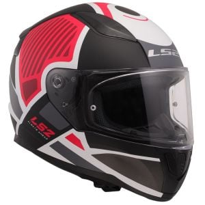 LS2 Rapid 2 Grid Mat Beyaz-Kırmızı Kask