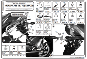 Givi PLX360 Yamaha FZ6 S2 - FZ6 Fazer S2 Yan Çanta Demiri