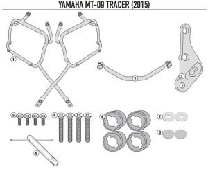 Givi PLXR2122 Yamaha MT-09 Tracer Yan Çanta Demiri