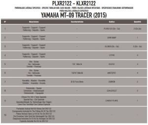 Givi PLXR2122 Yamaha MT-09 Tracer Yan Çanta Demiri