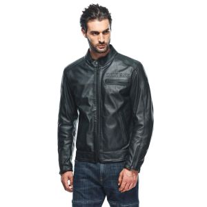 Dainese Zaurax Leather Ceket Siyah