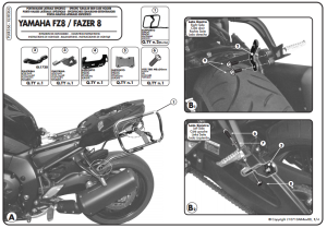 Givi PLXR366 Yamaha FZ8-Fazer8 Yan Çanta Demiri