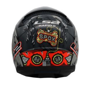 LS2 Rapid 2 Spox Gri-Kırmızı Kask