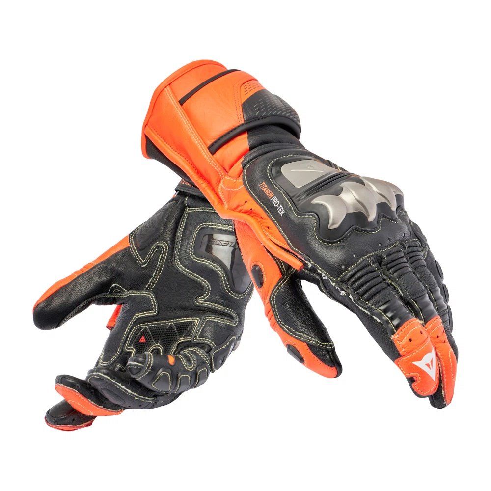 Dainese Full Metal 7 Eldiven Siyah - Fluo Kırmızı