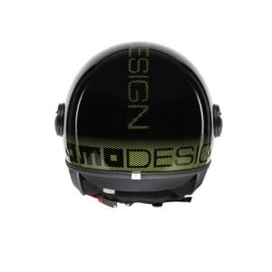 Momo Design FGTR Classic Kask Stripes Black Yellow Fluo