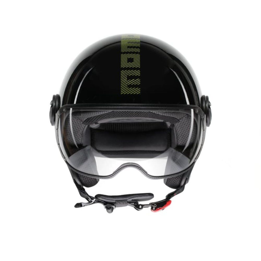 Momo Design FGTR Classic Kask Stripes Black Yellow Fluo