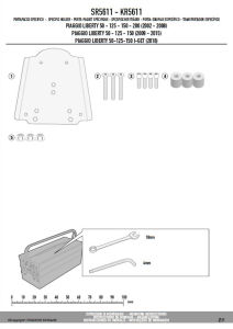 Givi SR5611 Piaggio Liberty 50-125-150-200 I-Get Arka Çanta Demiri