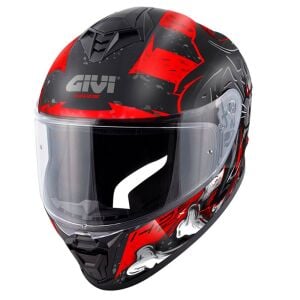 GIVI 50.X Wild Kask Mat Siyah Kırmızı