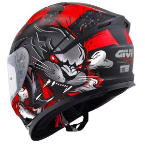 GIVI 50.X Wild Kask Mat Siyah Kırmızı