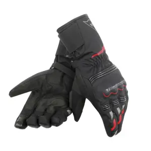 Dainese Tempest Unisex D-Dry Long Eldiven Siyah Kırmızı