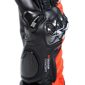 Dainese Carbon 4 Uzun Deri Eldiven Siyah Kırmızı L