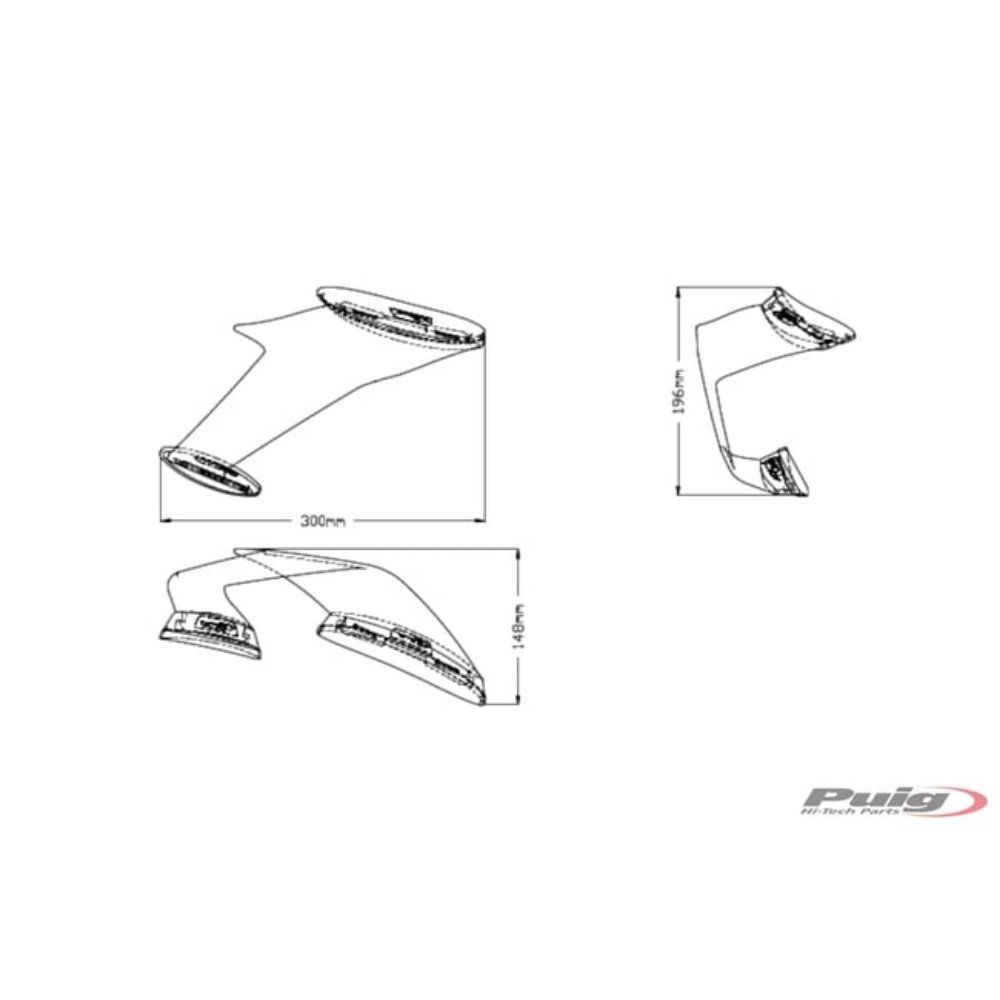 PUIG 20543V KAWASAKI ZX-10R Yan Spoiler