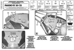 Givi SR104 Piaggio Fly 50-100-125-150 Arka Çanta Demiri