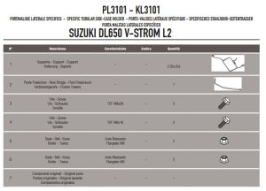 Givi PL3101 Suzuki DL 650 V-Strom Yan Çanta Demiri