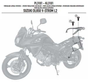Givi PL3101 Suzuki DL 650 V-Strom Yan Çanta Demiri