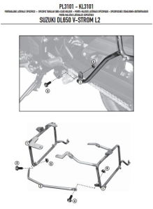 Givi PL3101 Suzuki DL 650 V-Strom Yan Çanta Demiri