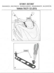 Kappa D2120Kit Yamaha Tricity 125-155 Ön Cam Siperlik Bağ.